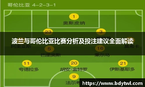 波兰与哥伦比亚比赛分析及投注建议全面解读
